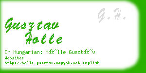 gusztav holle business card